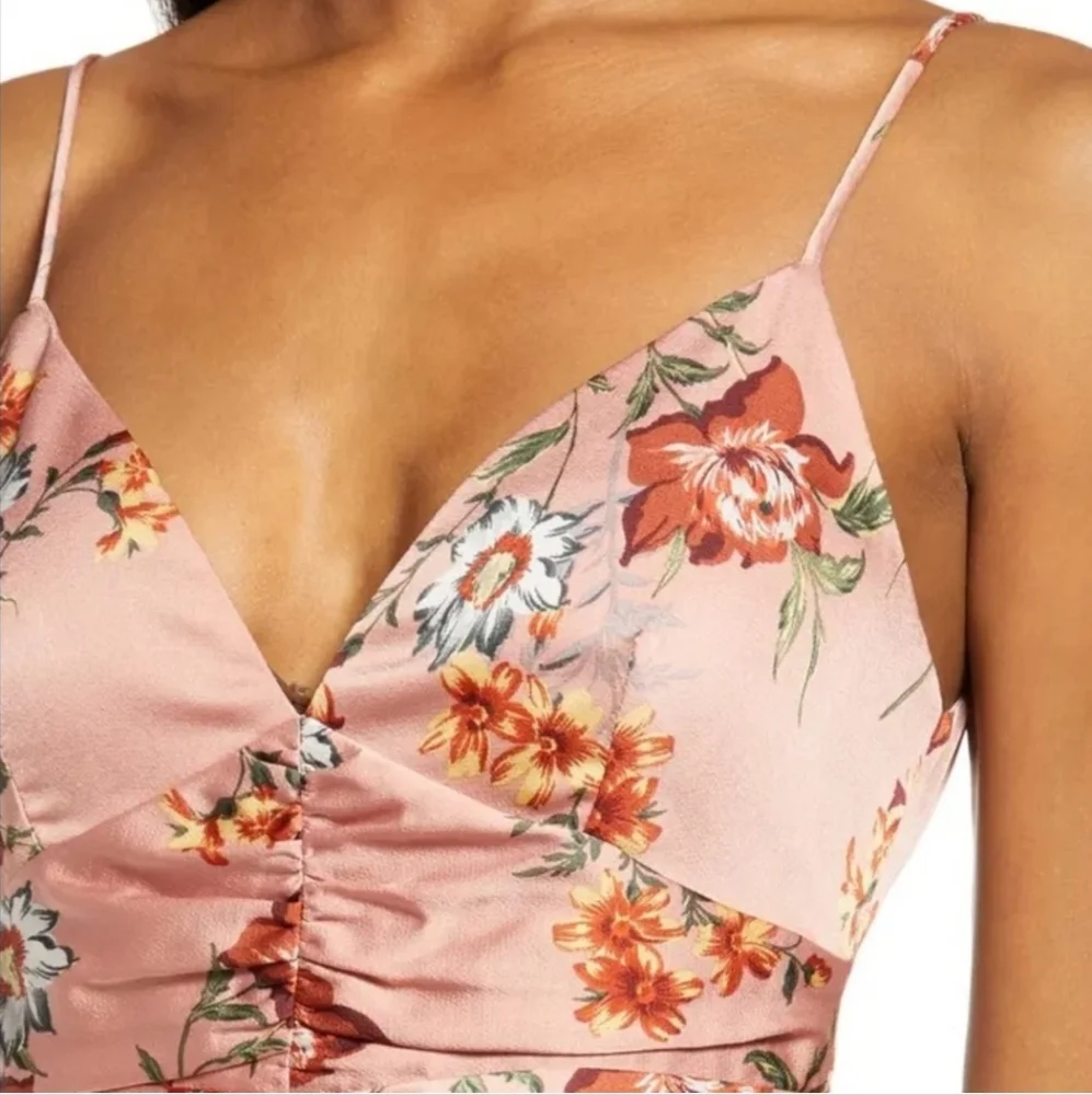 Lulus Floret Studios Mauve Floral Spaghetti Strap High- Low Sundress - Picture 2 of 10